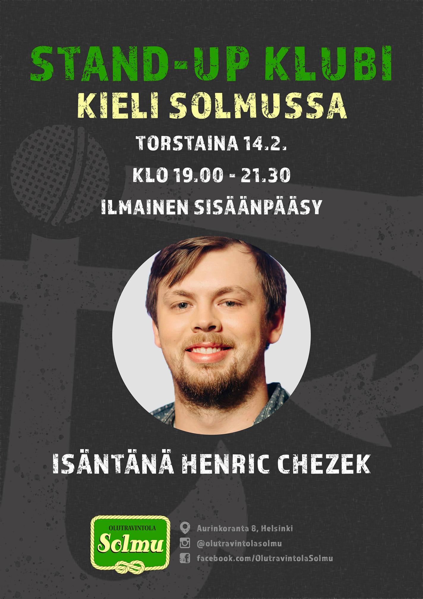 Kieli Solmussa Stand Up Klubi 14.2